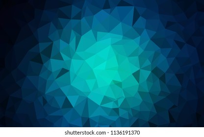 Dark BLUE vector abstract polygonal background. Colorful abstract illustration with triangles. Pattern for a brand book's backdrop.
