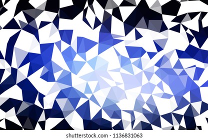 Dark BLUE vector abstract polygonal pattern. A sample with polygonal shapes. Pattern for a brand book's backdrop.