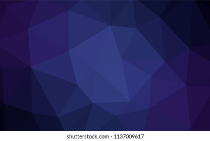 Dark BLUE vector abstract polygonal pattern. Creative illustration in halftone style with triangles. A new texture for your web site.