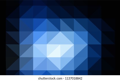 Dark BLUE vector abstract polygonal template. Modern abstract illustration with triangles. New template for your brand book.