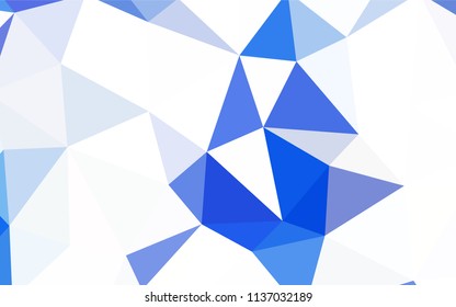 Dark BLUE vector abstract polygonal background. Glitter abstract illustration with an elegant triangles. Textured pattern for your backgrounds.