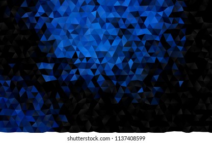 Dark BLUE vector abstract polygonal template. Shining colored illustration in a Brand new style. The textured pattern can be used for background.