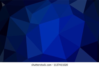 Dark BLUE vector abstract polygonal template. A completely new color illustration in a polygonal style. Template for cell phone's backgrounds.