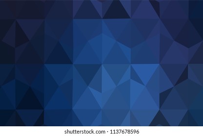 Dark BLUE vector abstract polygonal pattern. A completely new color illustration in a polygonal style. Pattern for a brand book's backdrop.