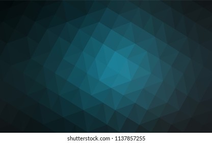 Dark BLUE vector abstract polygonal background. Geometric illustration in Origami style with gradient.  Template for cell phone's backgrounds.