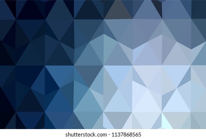 Dark BLUE vector abstract polygonal background. Glitter abstract illustration with an elegant triangles. Pattern for a brand book's backdrop.
