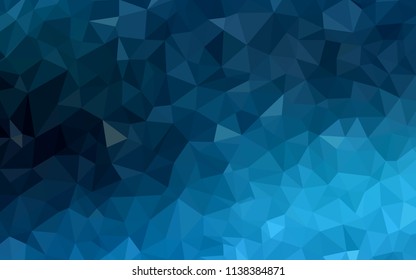 Dark BLUE vector abstract polygonal pattern. Creative geometric illustration in Origami style with gradient. Brand new style for your business design.