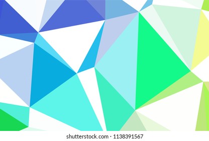 Dark BLUE vector abstract polygonal background. Modern abstract illustration with triangles. New template for your brand book.