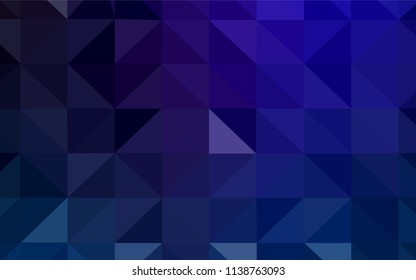 Dark BLUE vector abstract polygonal background. Modern abstract illustration with triangles. New template for your brand book.