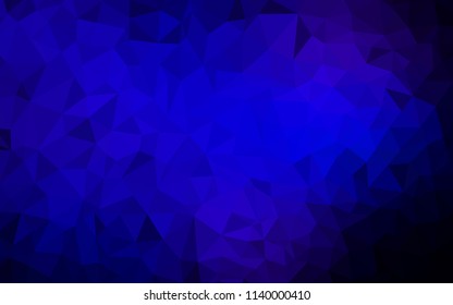 Dark BLUE vector abstract polygonal pattern. Colorful abstract illustration with triangles. Brand new style for your business design.