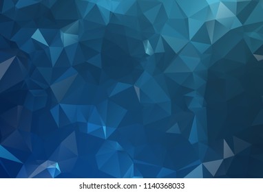 Dark BLUE vector abstract polygonal pattern. Creative geometric illustration in Origami style with gradient. Brand-new design for your business.