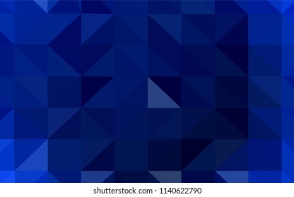 Dark BLUE vector abstract polygonal template. Shining colorful illustration with triangles. A new texture for your web site.