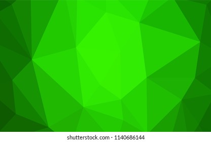 Dark BLUE vector abstract polygonal template. Triangular geometric sample with gradient.  Pattern for a brand book's backdrop.