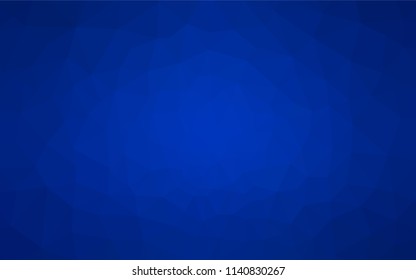 Dark BLUE vector abstract polygonal background. Modern abstract illustration with triangles. New template for your brand book.