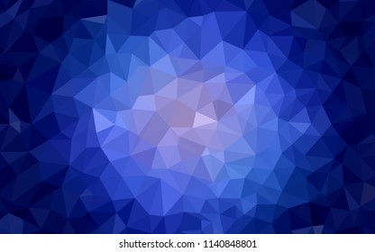 Dark BLUE vector abstract polygonal pattern. Creative illustration in halftone style with triangles. A new texture for your web site.