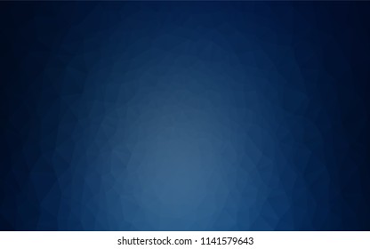 Dark BLUE vector abstract polygonal layout. Brand new colored illustration in blurry style with gradient. The best triangular design for your business.