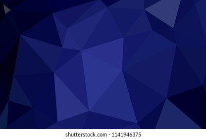 Dark BLUE vector abstract polygonal pattern. Shining colorful illustration with triangles. A new texture for your web site.