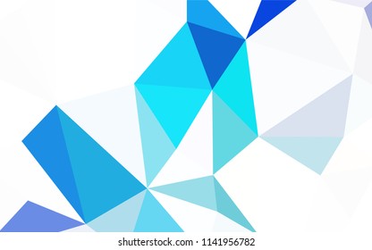 Dark BLUE vector abstract polygonal pattern. Colorful abstract illustration with triangles. Completely new template for your banner.