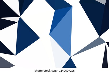 Dark BLUE vector abstract polygonal template. Elegant bright polygonal illustration with gradient. Polygonal design for your web site.