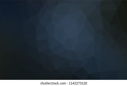 Dark BLUE vector abstract polygonal layout. Shining colored illustration in a Brand new style. The completely new template can be used for your brand book.
