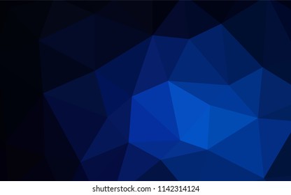 Dark BLUE vector abstract polygonal pattern. A sample with polygonal shapes. A new texture for your web site.