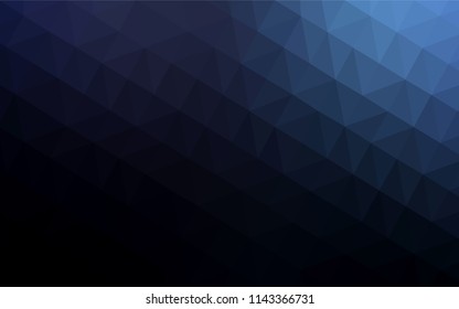 Dark BLUE vector abstract polygonal background. Modern abstract illustration with triangles. Best triangular design for your business.