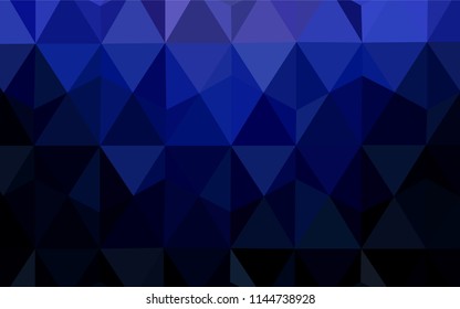 Dark BLUE vector abstract polygonal background. Elegant bright polygonal illustration with gradient. Template for cell phone's backgrounds.