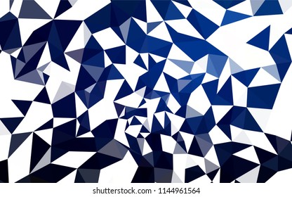 Dark BLUE vector abstract polygonal template. Creative geometric illustration in Origami style with gradient. New template for your brand book.