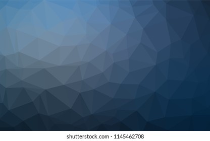 Dark BLUE vector abstract polygonal cover. An elegant bright illustration with gradient. A new texture for your design.