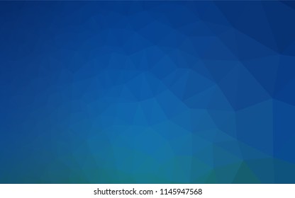 Dark BLUE vector abstract polygonal texture. Colorful abstract illustration with gradient. The textured pattern can be used for background.
