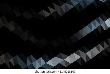 Dark BLUE vector abstract polygonal texture. Glitter abstract illustration with an elegant design. The polygonal design can be used for your web site.