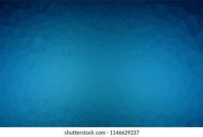 Dark BLUE vector abstract polygonal cover. Shining illustration, which consist of triangles. The template can be used as a background for cell phones.