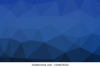 Dark BLUE vector abstract polygonal texture. Modern geometrical abstract illustration with gradient. The elegant pattern can be used as part of a brand book.