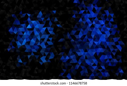 Dark BLUE vector abstract polygonal background. Shining colored illustration in a Brand new style. Brand new design for your business.
