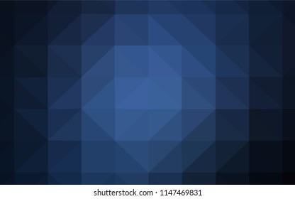 Dark BLUE vector abstract polygonal background. A completely new color illustration in a polygonal style. A new texture for your web site.
