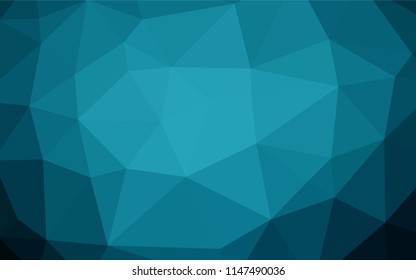 Dark BLUE vector abstract polygonal layout. Creative illustration in halftone style with gradient. The textured pattern can be used for background.