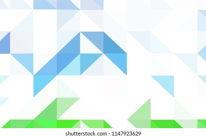 Dark BLUE vector abstract polygonal template. Colorful abstract illustration with triangles. Brand new design for your business.