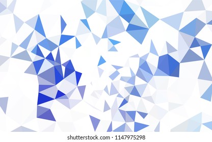 Dark BLUE vector abstract polygonal pattern. Colorful abstract illustration with triangles. New template for your brand book.