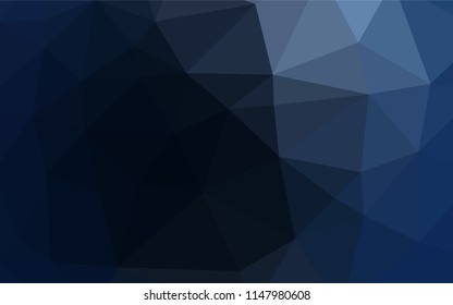 Dark BLUE vector abstract polygonal layout. A vague abstract illustration with gradient. The textured pattern can be used for background.