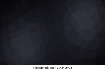 Dark BLUE vector abstract polygonal cover. An elegant bright illustration with gradient. The best triangular design for your business.