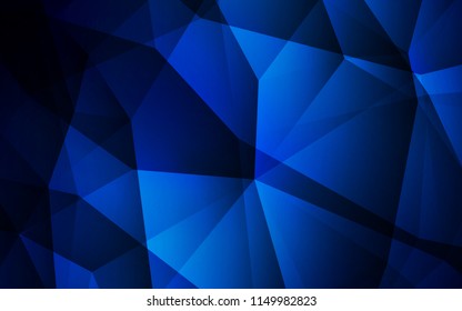 Dark BLUE vector abstract polygonal pattern. Geometric illustration in Origami style with gradient.  A new texture for your web site.
