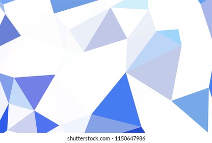 Dark BLUE vector abstract polygonal background. Colorful illustration in polygonal style with gradient. A completely new design for your leaflet.