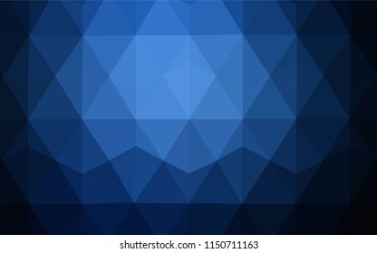 Dark BLUE vector abstract polygonal background. Polygonal abstract illustration with gradient. Template for cell phone's backgrounds.