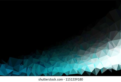 Dark BLUE vector abstract polygonal layout. Creative illustration in halftone style with gradient. Brand new style for your business design.