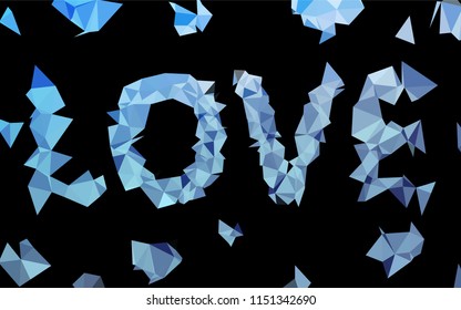 Dark BLUE vector abstract polygonal layout. Shining colored illustration in a Brand new style. The elegant pattern can be used as part of a brand book.