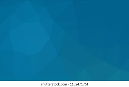 Dark BLUE vector abstract polygonal layout. A completely new color illustration in a vague style. Triangular pattern for your business design.
