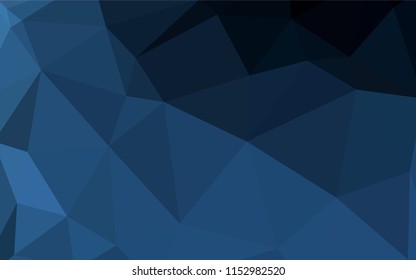 Dark BLUE vector abstract polygonal pattern. Creative illustration in halftone style with triangles. Brand new design for your business.