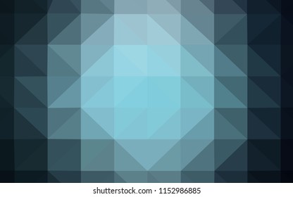 Dark BLUE vector abstract polygonal pattern. Colorful illustration in polygonal style with gradient. Completely new template for your banner.