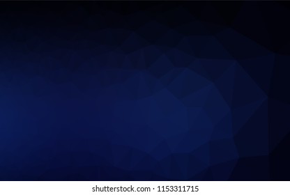 Dark BLUE vector abstract polygonal layout. Creative geometric illustration in Origami style with gradient. Triangular pattern for your business design.