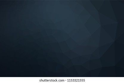 Dark BLUE vector abstract polygonal texture. Geometric illustration in Origami style with gradient.  A new texture for your design.